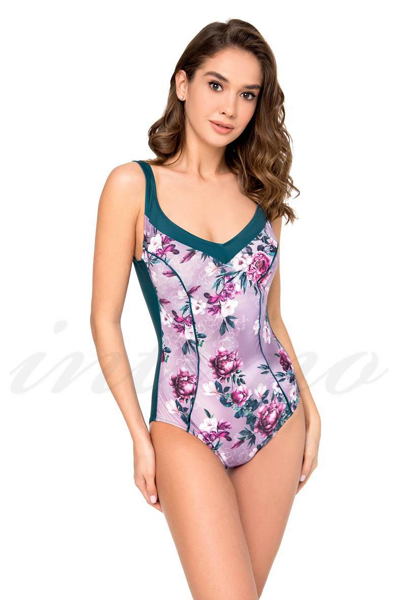 One piece swimsuit without a cup (solid), code 64545, art 926-154