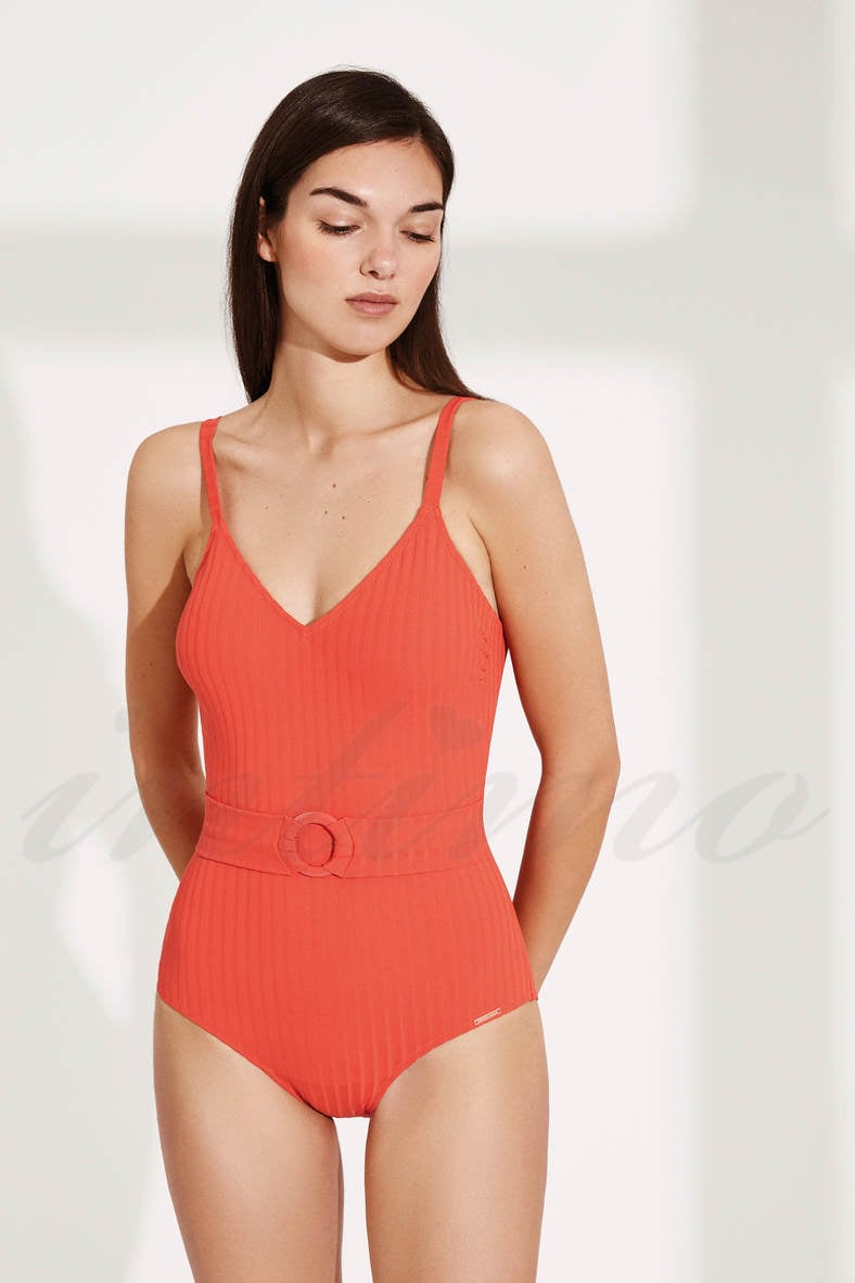 One-piece swimsuit with a compacted cup (solid), code 72922, art 81899