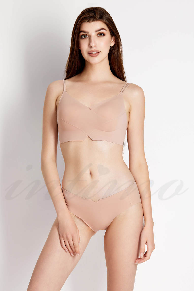 Underwear set: bra with soft cup and slip panties, code 76460, art 7078-075/7078-33